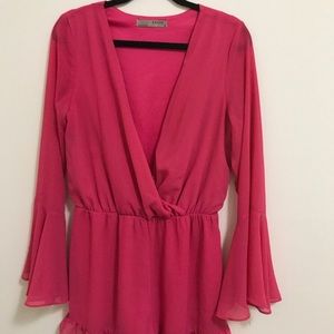 Long Bell-sleeve Romper